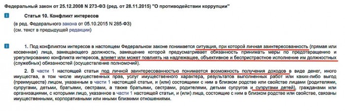 конфликт интересов